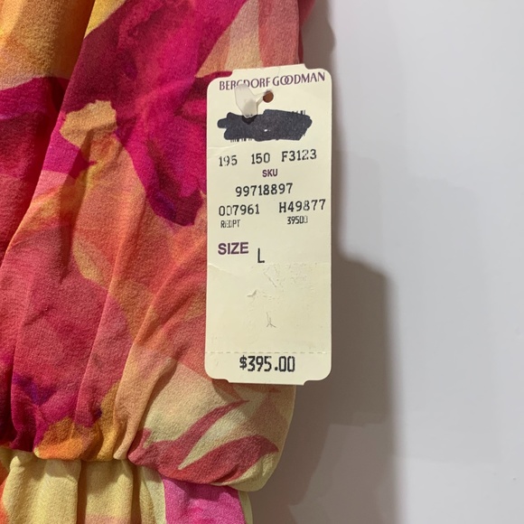 Alice + Olivia Silk Floral Low Back Dress - Picture 7 of 8